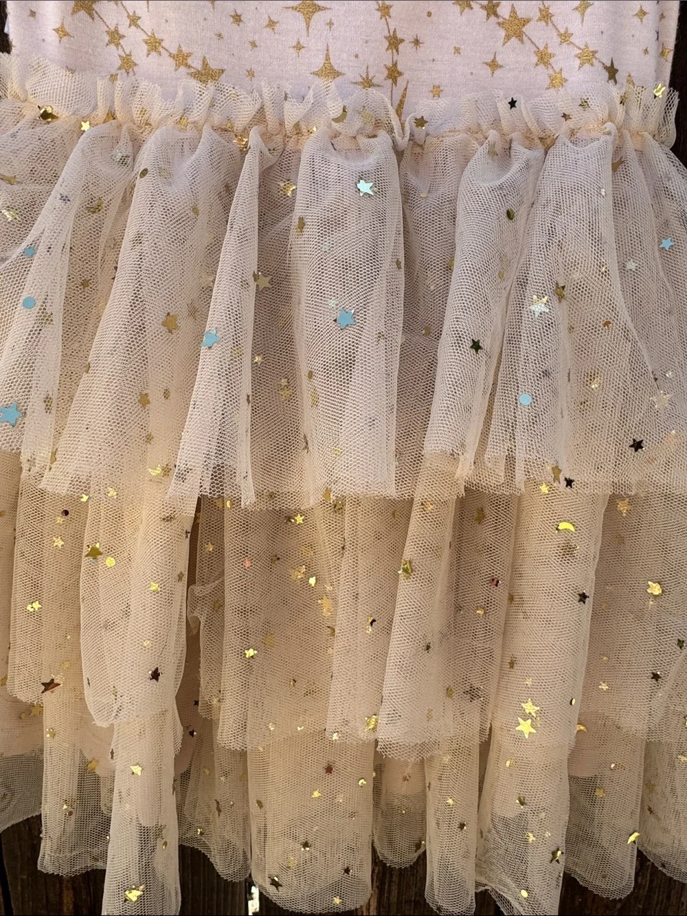 Posh Peanut Olympia Ruffled Cap Sleeve Tulle Dress
